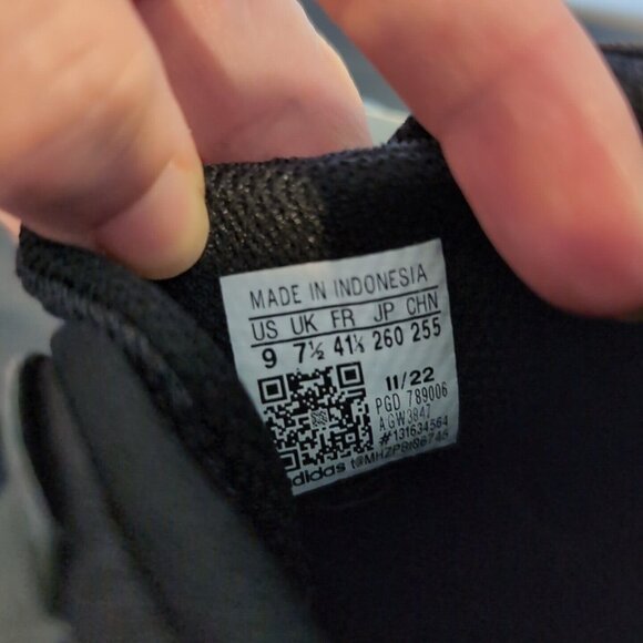 *Amputee* Single Shoe ADIDAS Galaxy 6 Womens Size 9 Black White LEFT Foot Only - Picture 10 of 11